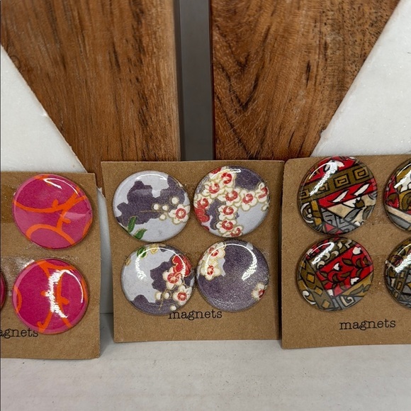 Handmade Patterned Button Magnets (20) lot M2 - Picture 3 of 4